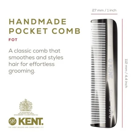 Peine De Bolsillo Todo Cabello Fino FOTG 112mm Kent 8 Peine De Bolsillo Todo Cabello Fino FOTG 112mm Kent - Imagen 6