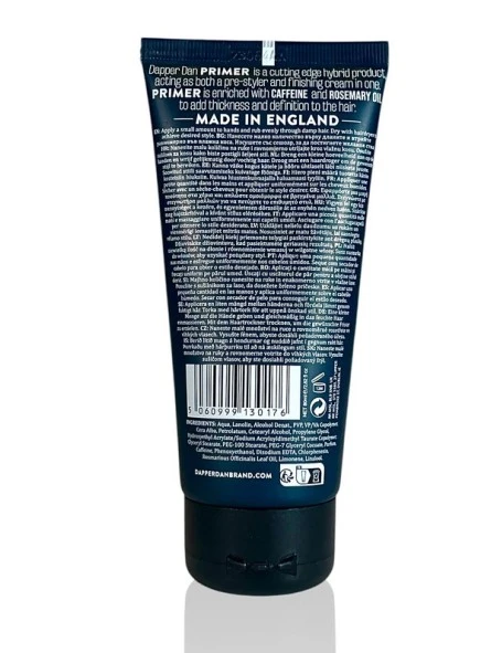 Primer Thickening Styling Cream Dapper Dan 80ml 4 Primer Thickening Styling Cream Dapper Dan 80ml - Imagen 2
