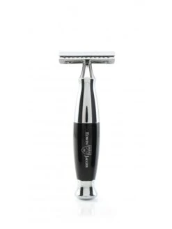 Set 3 Piezas Negro Maquinilla Clásica, Brocha De Afeitar Sintética & Soporte Edwin Jagger -Gifts And Care-ES.com set 3 piezas negro maquinilla clasica brocha de afeitar sintetica soporte edwin jagger 2