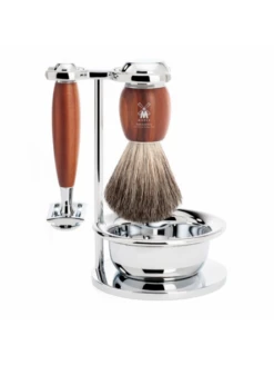 Set Afeitado Mühle Brocha Afeitar Tejón, Maquinilla Clásica, Soporte & Bol Serie Vivo