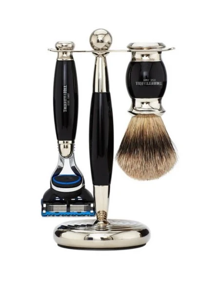 Set Afeitar Tejón & Fusion Edwardian Ebony Truefitt & Hill 3 Set Afeitar Tejón & Fusion Edwardian Ebony Truefitt & Hill