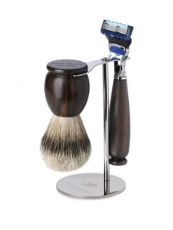 Set De Afeitado Brocha & Maquinilla Gillette Fusion Madera É