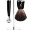 Set De Afeitar Con Maquinilla Clásica, Brocha De Tejón Negro 1 Set De Afeitar Con Maquinilla Clásica, Brocha De Tejón Negro -Gifts And Care-ES.com set de afeitar con maquinilla clasica brocha de tejon negro fibra y soporte rytmo negro muehle