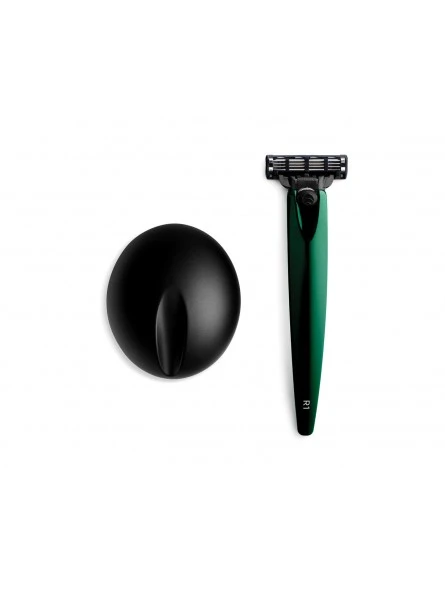 Set De Maquinilla De Afeitar R1 Verde Mate & Stand Bolin Web 4 Set De Maquinilla De Afeitar R1 Verde Mate & Stand Bolin Web - Imagen 2